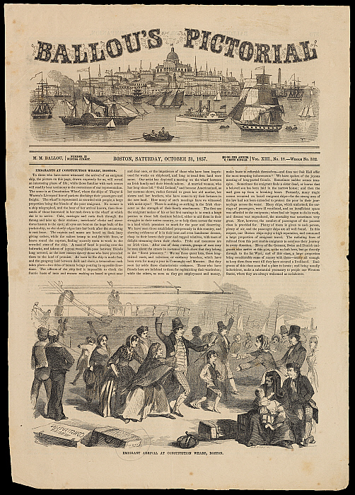 Emigrant Arrival at Constitution Wharf, Boston Slider Image 4